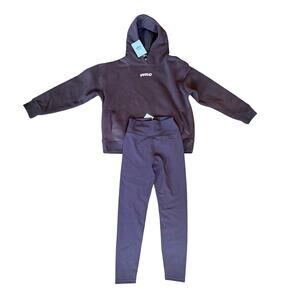 Wilo The Label NWT 2pc Wellness Hoodie Legging Set Chocolate Size S